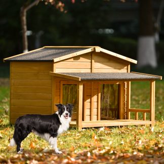 47.2" Wooden Dog House