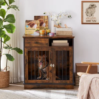 32″ Dog Crate with Removable Trays